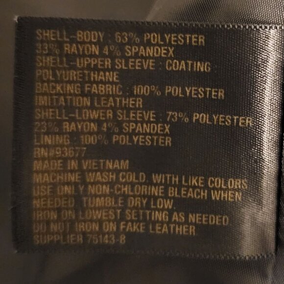 WORTHINGTON | Two-Tone Black Faux Leather Business Casual Blazer - Picture 12 of 12